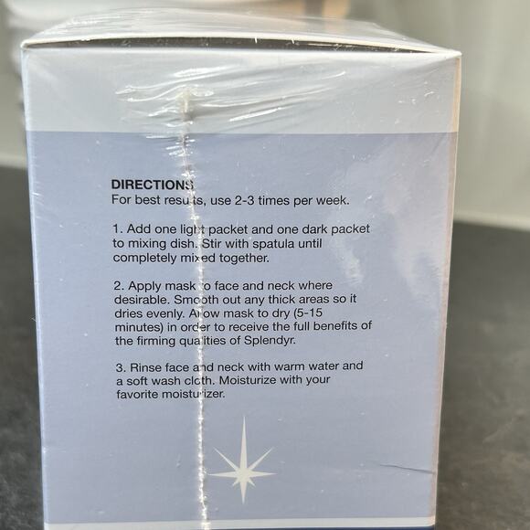 10 Pack Splendyr Anti-Aging Mask Aloe, Colloidal Silver, Bentonite Clay Sealed - Picture 3 of 5